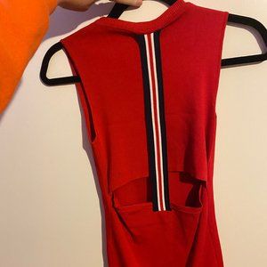 Red Body-Con Short Dress, Cocktail Dress